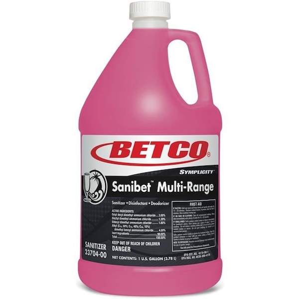 Betco Betco BET2370400 Sanibet Sanitizer Disinfect Deodorizer - Pink BET2370400 - main